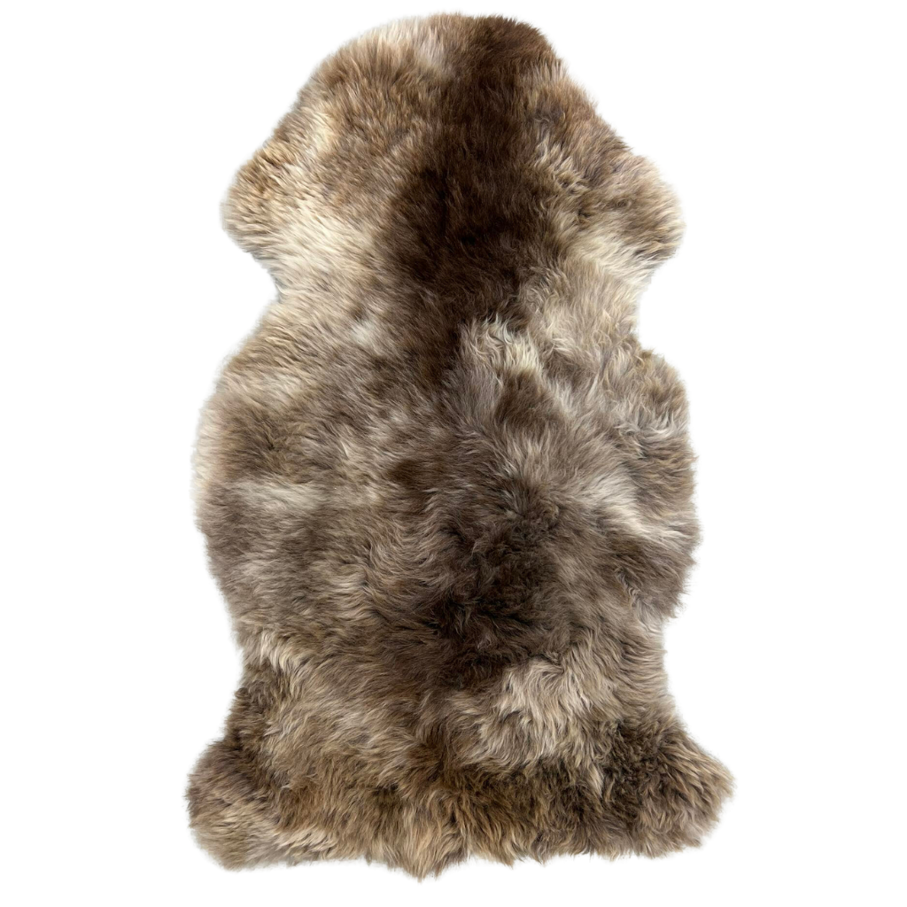 Bundle: 5 x Natural shaggy sheepskins - 90cm x 60cm - Long wool